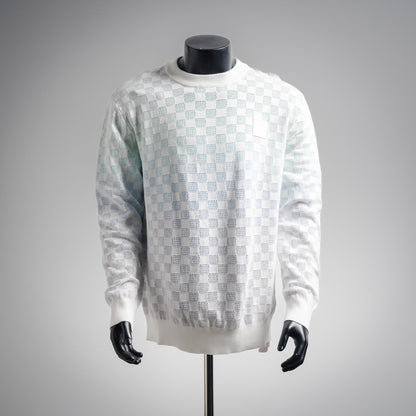 25 Gradient all-over print knitted crewneck sweater
