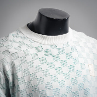 25 Gradient all-over print knitted crewneck sweater