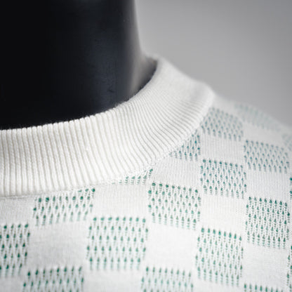 25 Gradient all-over print knitted crewneck sweater