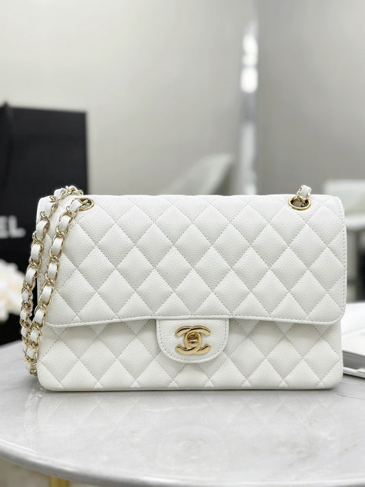 𝟐𝟓𝐂𝐦 White Ball Gold--lambskin