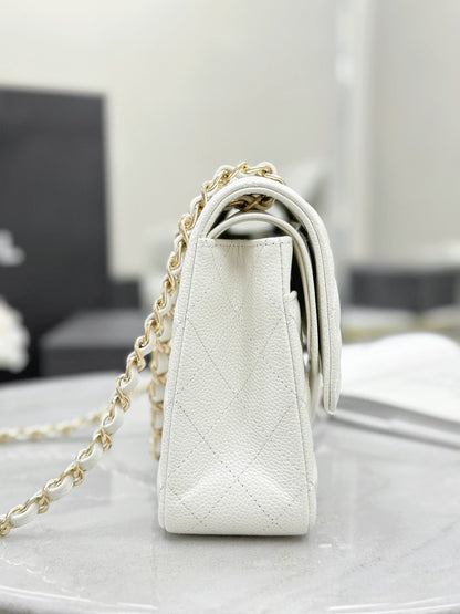 𝟐𝟓𝐂𝐦 White Ball Gold--lambskin