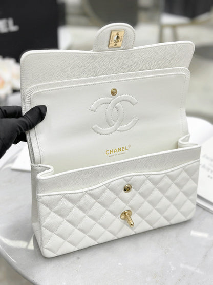 𝟐𝟓𝐂𝐦 White Ball Gold--lambskin