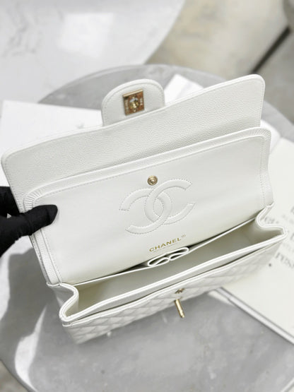 𝟐𝟓𝐂𝐦 White Ball Gold--lambskin
