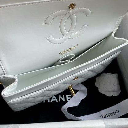 𝟐𝟓𝐂𝐦 White Ball Gold--lambskin
