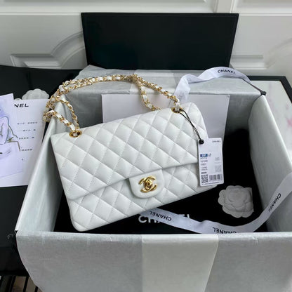𝟐𝟓𝐂𝐦 White Ball Gold--lambskin