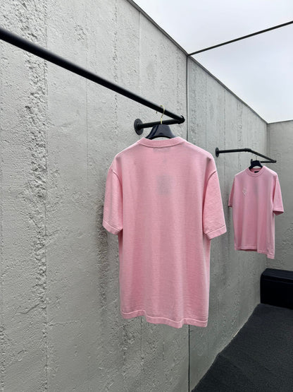 neon pin signature knitted t-shirt