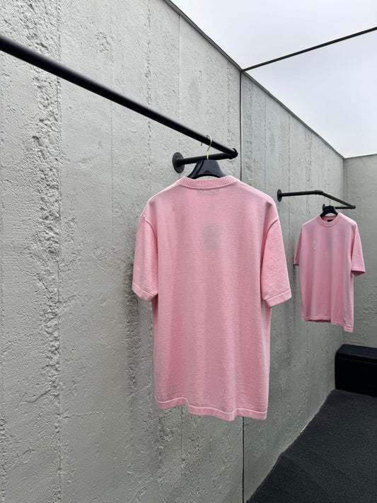 neon pin signature knitted t-shirt