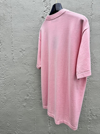 neon pin signature knitted t-shirt
