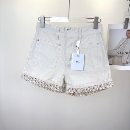 25 Spring and Summer New High-end Printed Rolled-up Shorts