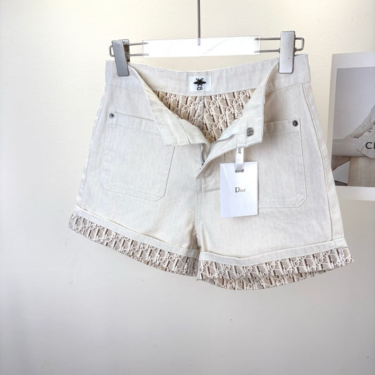 25 Spring and Summer New High-end Printed Rolled-up Shorts