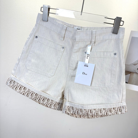 25 Spring and Summer New High-end Printed Rolled-up Shorts