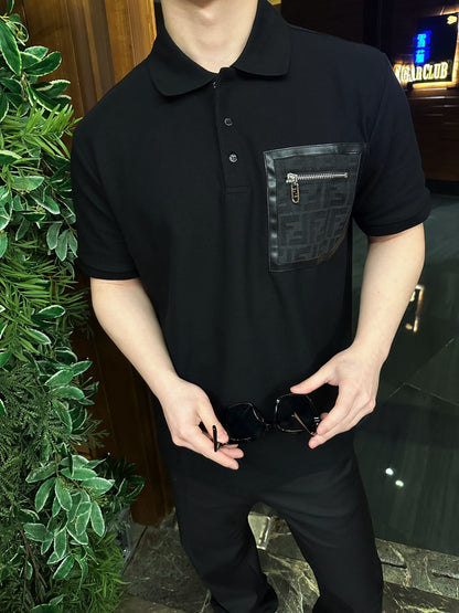 25ss FF Zipper Pocket Polo Short Sleeve