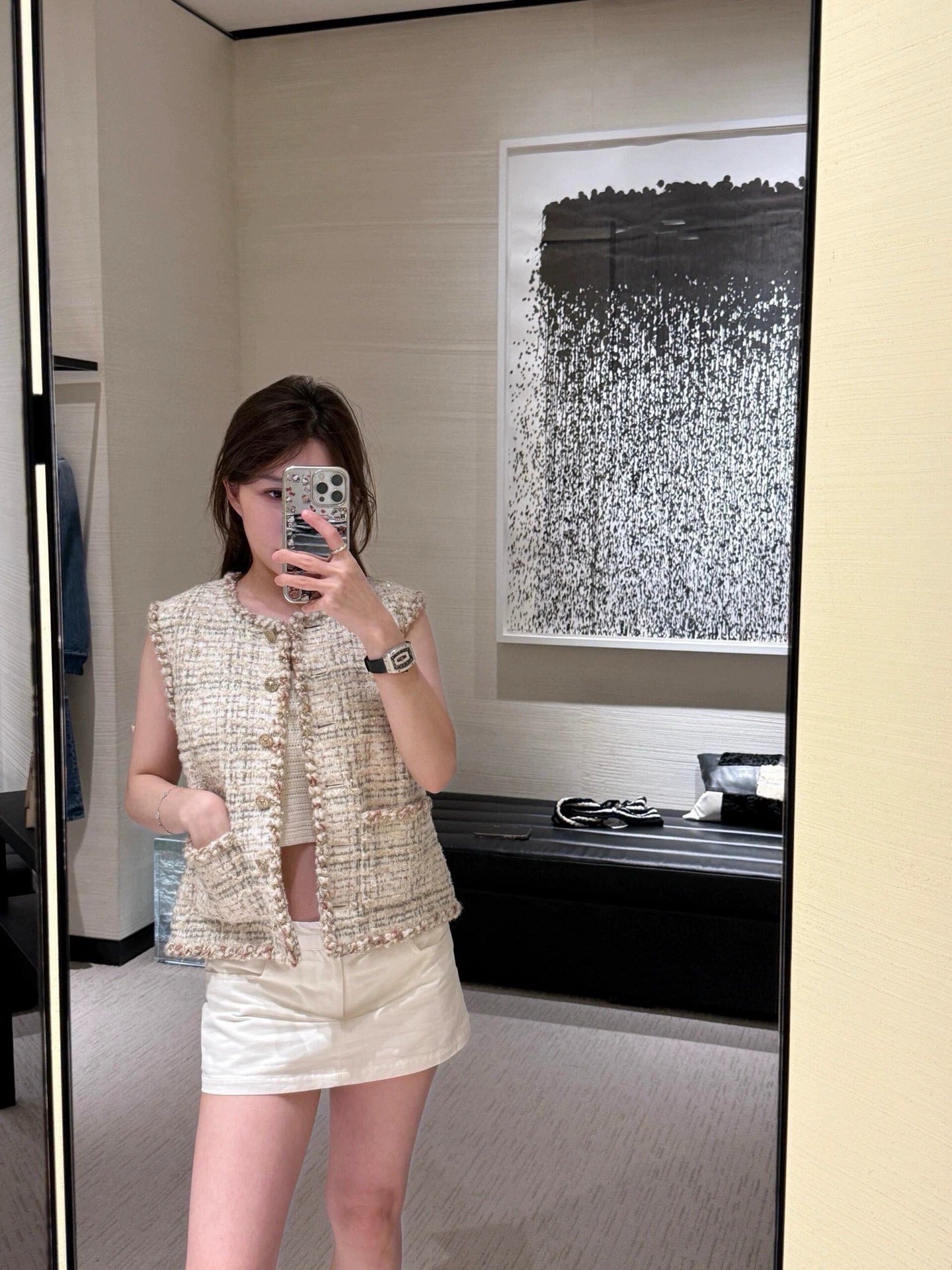 25A Noble Feeling Coarse Flower Vest