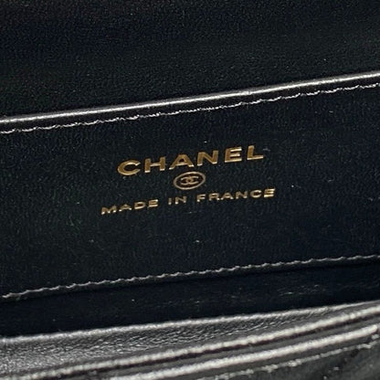 mini black lambskin chain bag