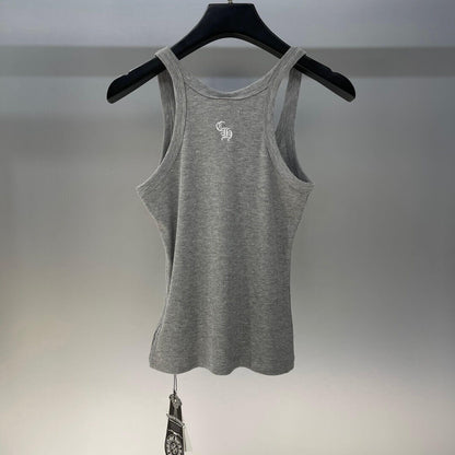 Sanskrit Embroidered Ribbed Vest