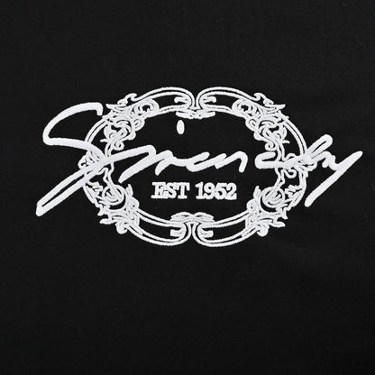 embroidered letter logo short sleeves