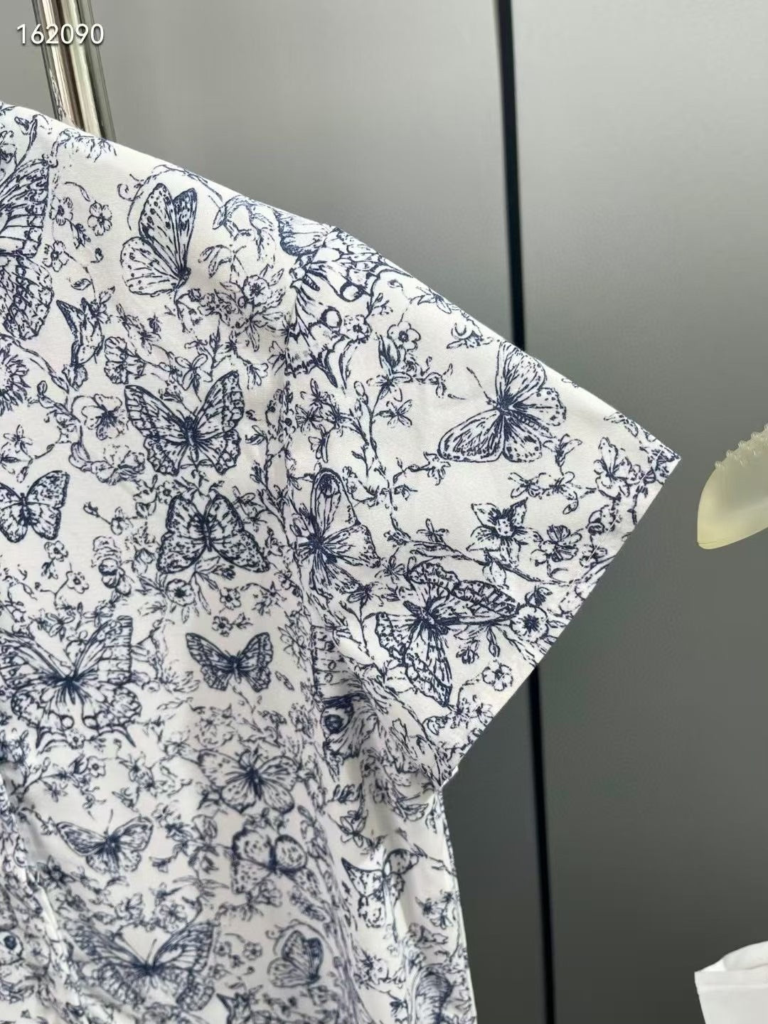 25 Spring/Summer New Style Butterfly Print Pleated Short Sleeve Dress