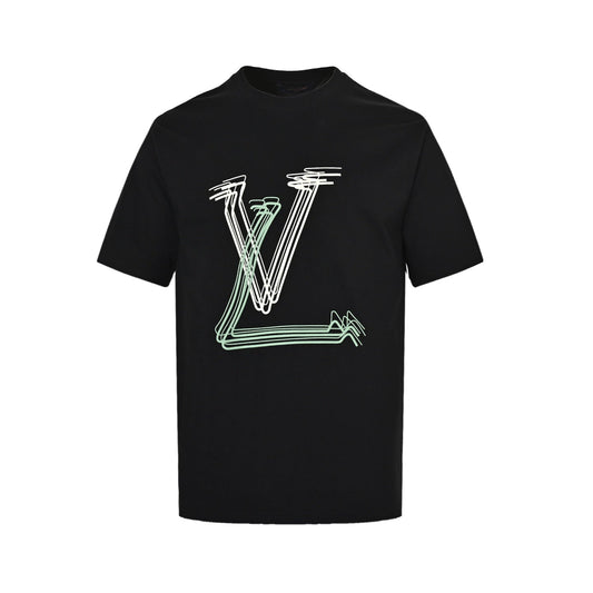 25ss line logo printed short sleeved shirt