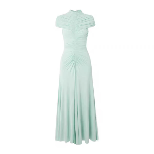 Wrinkle temperament long dress