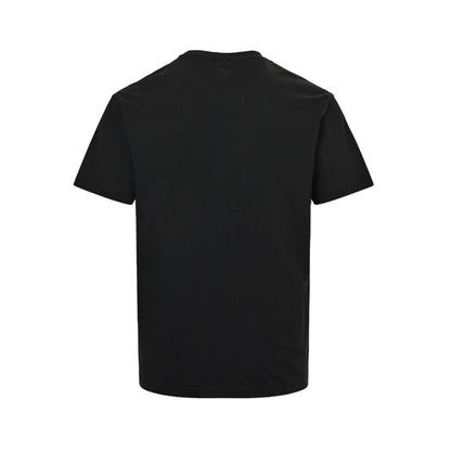 Dark pattern embroidered letter short sleeves