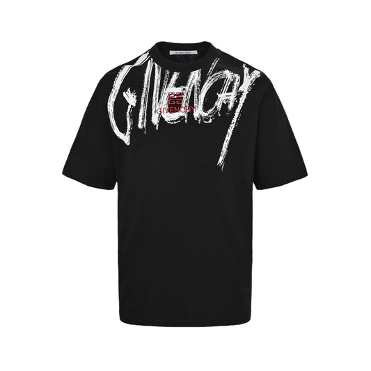 25ss graffiti lettering embroidered logo short sleeves