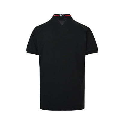 25ss Back collar letter jacquard Polo short sleeved shirt