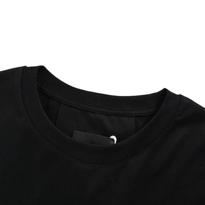 Fluorescent green letter embroidered short sleeves
