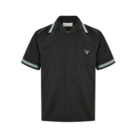 Silk suit top short sleeve shirt