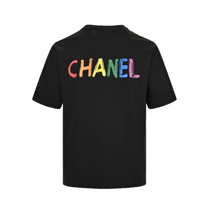 Colorful letter short sleeves