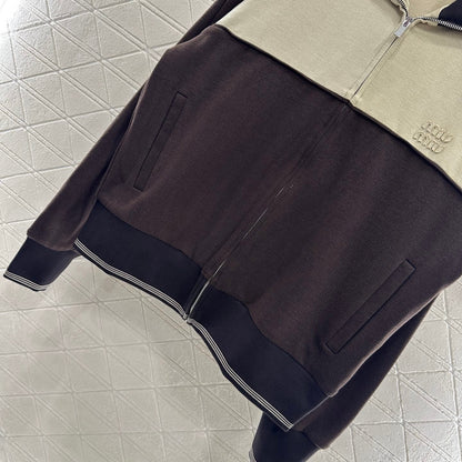 Vintage Color-Block Notch Lapel Jacket