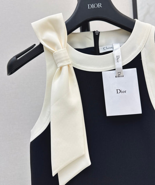 Audrey-Inspired Bow Detail Dress