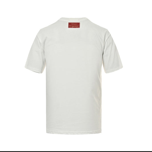 25ss Double G gold logo embroidered short sleeves