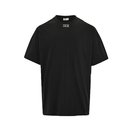 25ss Short sleeves with letter embroidery on neckline