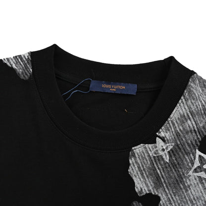 25ss Ink-dyed letter print short sleeves