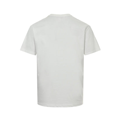 Dark pattern embroidered letter short sleeves