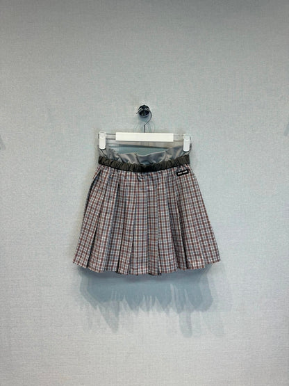 25 Spring and Summer New Plaid Pleated Skirt