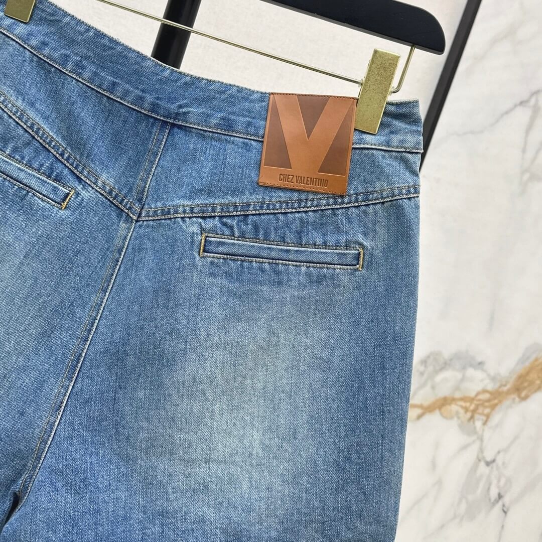 Classic Vintage Washed Metal-Embellished Shorts