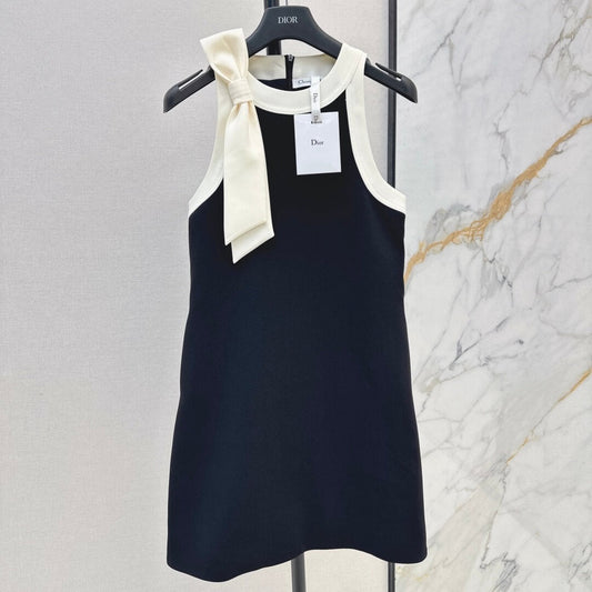 Audrey-Inspired Bow Detail Dress