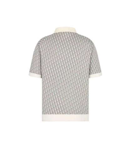 25ss Presbyopia all over printed knitted Polo short sleeves
