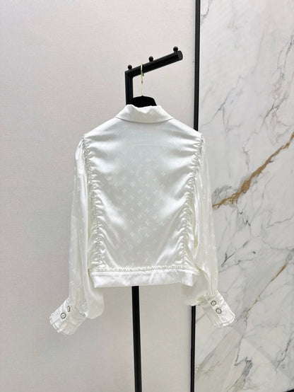 25fw Pearl trimmed shirt