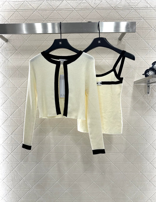 25fw Strap knit cardigan