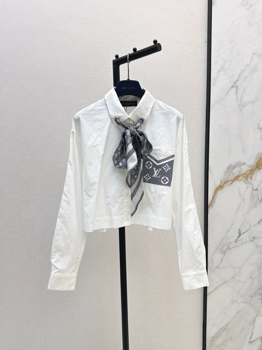 25 Silk scarf pocket shirt