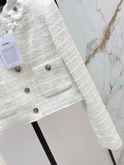 25fw 3D flower decoration short jacket