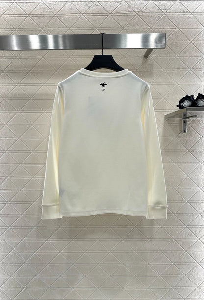D 25 Crew Neck Letter Logo Top
