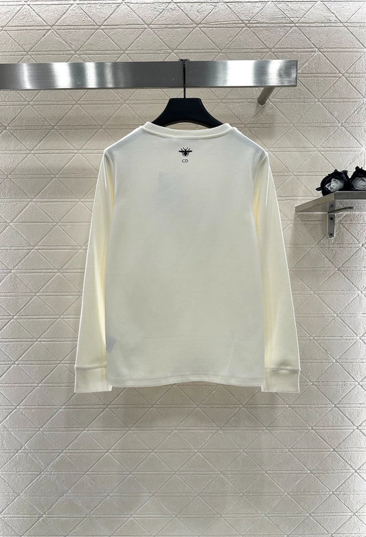 D 25 Crew Neck Letter Logo Top