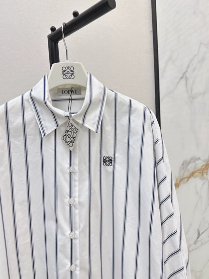 25fw Embroidered bat sleeve shirt