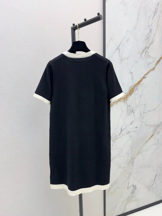 25fw Knitted short sleeved dress