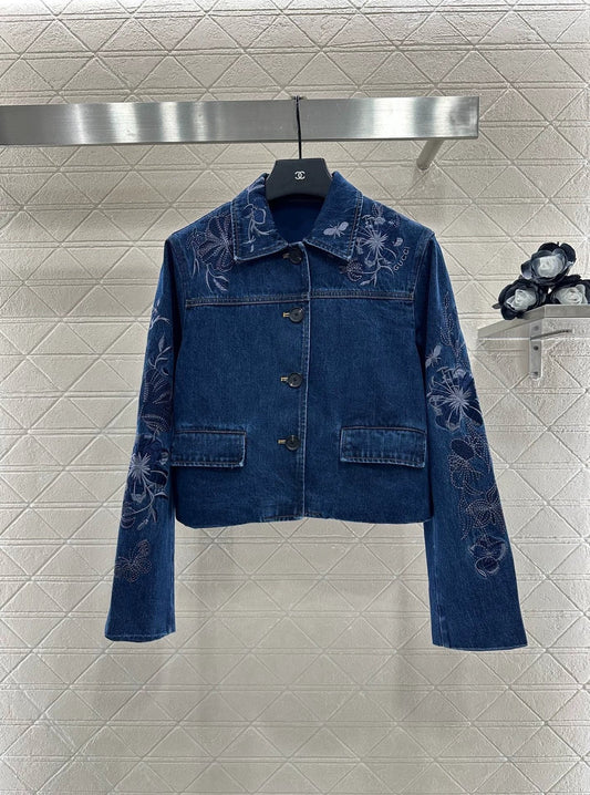 2025 Heavy industry embroidered denim jacket