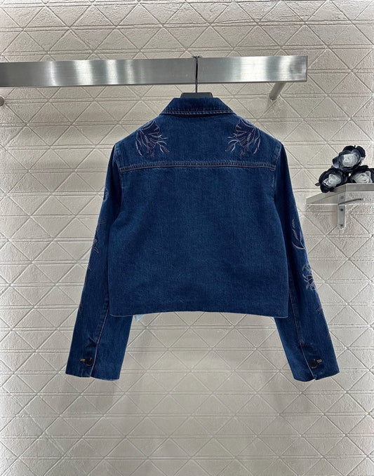 2025 Heavy industry embroidered denim jacket