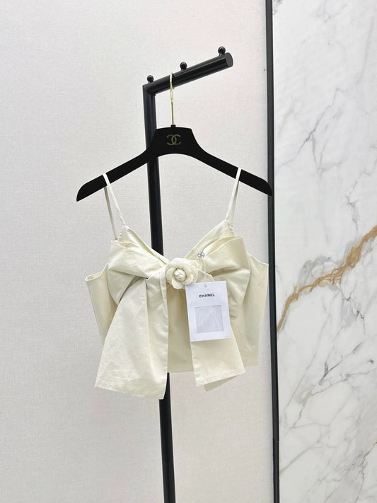25fw Bow-decorated suspenders(pink/white)